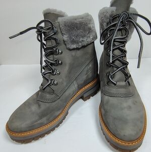 Timberland Courmayeur Valley Gray Nunbuck Boots A255A Hiking Women’s Sz 7.5